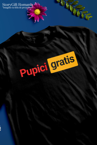 Tricou Femei, Barbati, Copii, Fata, Baiat, Unisex Personalizat Logo Haios Roșu Galben cu Mesaje de Dragoste și Pupici - Cadouri Personalizate Amuzante pentru Familie și Prieteni [2]