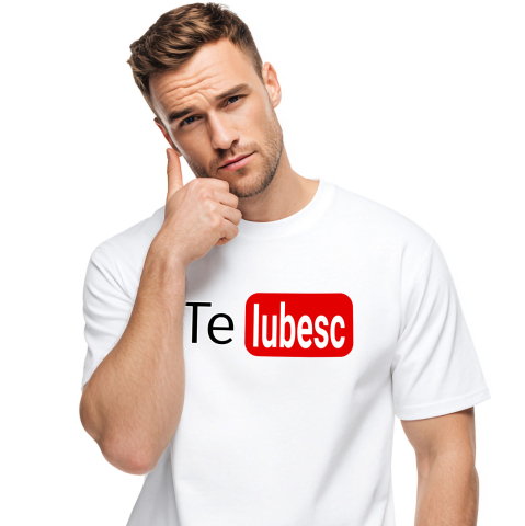 Tricou Femei, Barbati, Copii, Fata, Baiat, Unisex Personalizat „Logo Platforma Streaming Video - Cadou Personalizat Iubita, Valentine's Day și Dragobete”
