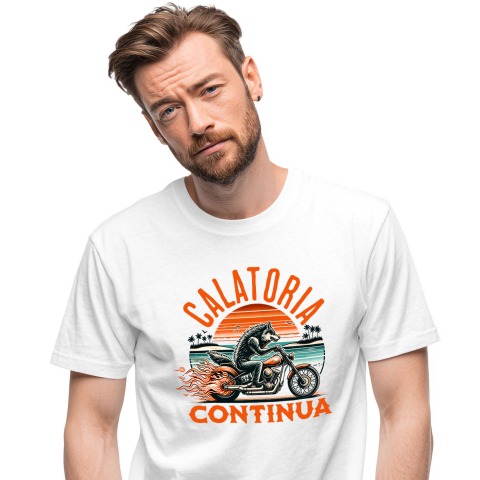 Motociclete - Tricou Femei, Barbati, Copii, Fata, Baiat, Unisex Personalizat Lup Furios pe Motocicletă Puternică – Aventură și Adrenalină