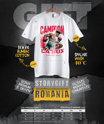 Tricou Femei, Barbati, Copii, Fata, Baiat, Unisex Personalizat Luptător Puternic De Box – Design Sportiv Personalizat Pentru Campioni [3]