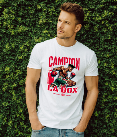 Tricou Femei, Barbati, Copii, Fata, Baiat, Unisex Personalizat Luptător Puternic De Box – Design Sportiv Personalizat Pentru Campioni [1]