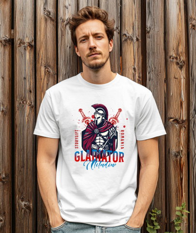 Tricou Femei, Barbati, Copii, Fata, Baiat, Unisex Personalizat Cadouri personalizate – Războinic cu armură de fier și atitudine de gladiator [1]