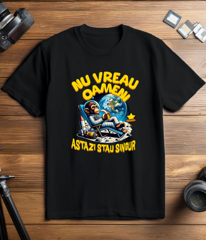 Tricou Femei, Barbati, Copii, Fata, Baiat, Unisex Personalizat Maimuța Spațială pe Lună la Plajă - Cadou Relaxant și Amuzant pentru Copii [2]