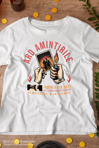 Tricou Femei, Barbati, Copii, Fata, Baiat, Unisex Personalizat Cadou Personalizat Mâini Femeie Foc cu Text „Ard Amintirile Iubirea din 2023” [2]