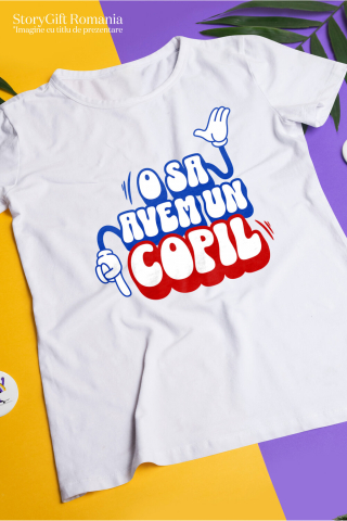 Tricou Femei, Barbati, Copii, Fata, Baiat, Unisex Personalizat Cadou Personalizat Mickey Mouse | Anunț Sarcină | O să Avem Un Copil | Familie și Iubire [2]