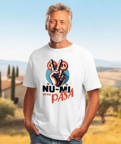 Tricou Femei, Barbati, Copii, Fata, Baiat, Unisex Personalizat Semn de Pace Sarcastic „Nu-mi Prea Pasă” cu Inimi Roșii - Cadou Personalizat Amuzant [1]
