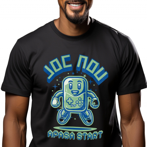 LUME - Tricou Femei, Barbati, Copii, Fata, Baiat, Unisex Personalizat Manetă Jocuri Vintage „Joc Nou Apasă Start” - Cadou Personalizat Retro pentru Iubitorii de Gaming