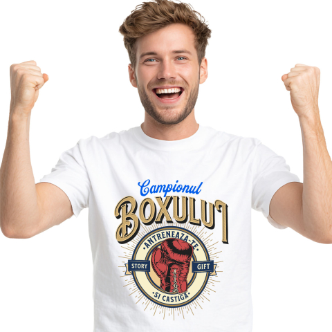 Sport - Tricou Femei, Barbati, Copii, Fata, Baiat, Unisex Personalizat Mănușă de Box – Design Motivațional pentru Sportivi și Luptători