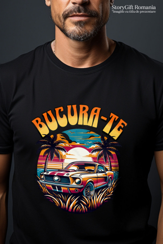 Tricou Femei, Barbati, Copii, Fata, Baiat, Unisex Personalizat Mașină Vintage de Curse – Apus de Soare pe Insulă Tropicală [1]