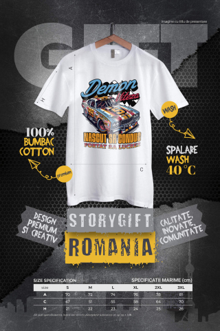 Tricou Femei, Barbati, Copii, Fata, Baiat, Unisex Personalizat Mașină De Curse Colorată – Demonul Vitezei Cu Numărul 5 [3]