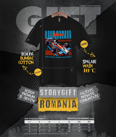 Tricou Femei, Barbati, Copii, Fata, Baiat, Unisex Personalizat Mașină De Curse Formula 1 – Viteză, Adrenalină și Performanță [3]