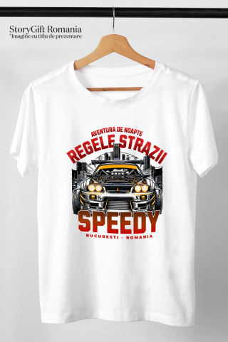 Tricou Femei, Barbati, Copii, Fata, Baiat, Unisex Personalizat Tricou Regele Curse Ilegale – Mașină Fără Capotă pentru Fanii Motorsportului [2]
