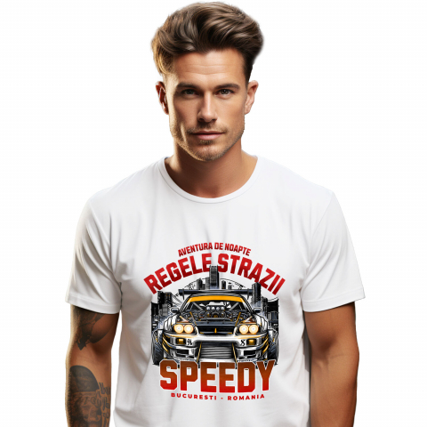 Tricou Femei, Barbati, Copii, Fata, Baiat, Unisex Personalizat Tricou Regele Curse Ilegale – Mașină Fără Capotă pentru Fanii Motorsportului