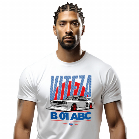 Tricou Femei, Barbati, Copii, Fata, Baiat, Unisex Personalizat Mașină Gri De Curse – Motor Puternic și Roți Roșii pentru Viteză Extremă