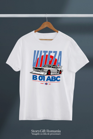 Tricou Femei, Barbati, Copii, Fata, Baiat, Unisex Personalizat Mașină Gri De Curse – Motor Puternic și Roți Roșii pentru Viteză Extremă [2]