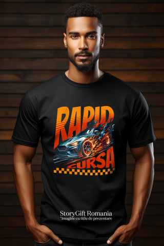 Tricou Femei, Barbati, Copii, Fata, Baiat, Unisex Personalizat Tricou Mașină Sport în Flăcări – Cadou Perfect pentru Pasionații de Viteză [1]