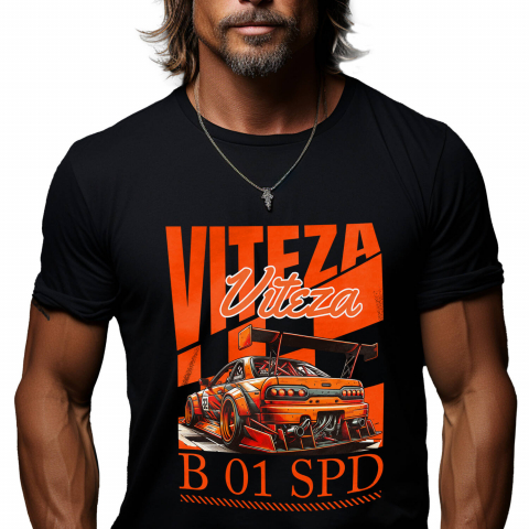 MASINI - Tricou Femei, Barbati, Copii, Fata, Baiat, Unisex Personalizat Mașină Portocalie De Curse – Numărul 32, Motor Puternic și Viteză Extremă