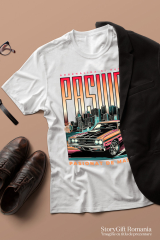 Tricou Femei, Barbati, Copii, Fata, Baiat, Unisex Personalizat Tricou Drifting – Mașină Tunată Roșie în Oraș Noaptea [2]