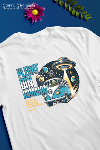 Tricou Femei, Barbati, Copii, Fata, Baiat, Unisex Personalizat Mașină Vintage Pe Lună – Aventură Cosmică Cu Extratereștri Și Astronauți [2]