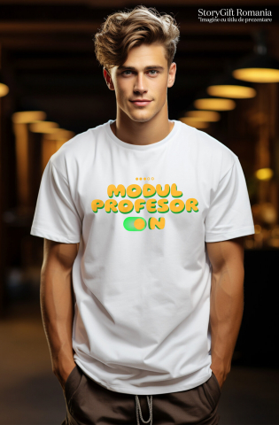 Tricou Femei, Barbati, Copii, Fata, Baiat, Unisex Personalizat Mesaj Colorat – Buton ON/OFF, Profesor, Educație și Inspirație [1]