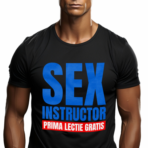 AMUZANTE - Tricou Femei, Barbati, Copii, Fata, Baiat, Unisex Personalizat Instructor de Dragoste – Lecția Gratis și Mesaje Haios pentru Cadouri Personalizate