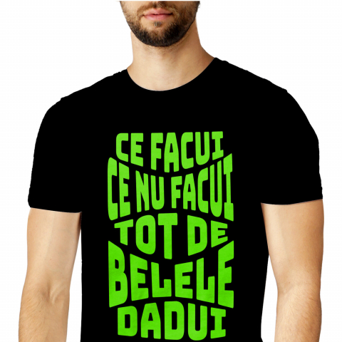 AMUZANTE - Tricou Femei, Barbati, Copii, Fata, Baiat, Unisex Personalizat Mesaj Oltean Amuzant – Iluzie Optică și Glume Personalizate pentru Tati și Prieteni