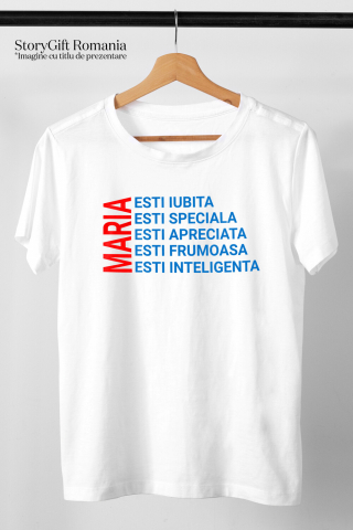 Tricou Femei, Barbati, Copii, Fata, Baiat, Unisex Personalizat Mesaj Romantic de Valentine's Day pentru Maria | Cadou Iubire Specială [2]