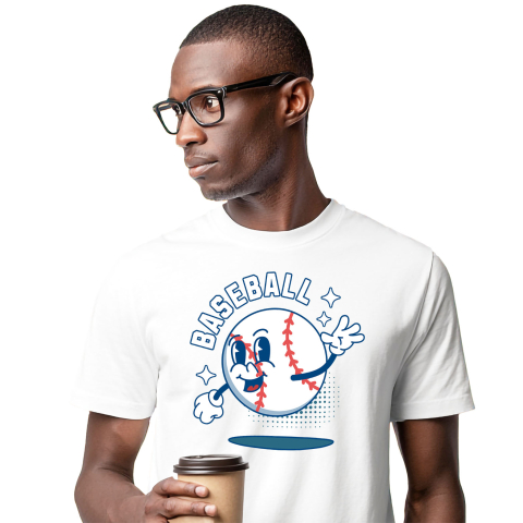 Sport - Tricou Femei, Barbati, Copii, Fata, Baiat, Unisex Personalizat Minge de Baseball Animată – Design Sportiv și Motivațional