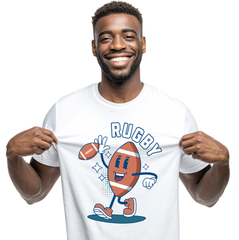 Tricou Femei, Barbati, Copii, Fata, Baiat, Unisex Personalizat Minge de Fotbal American Animată – Design Motivațional și Sportiv