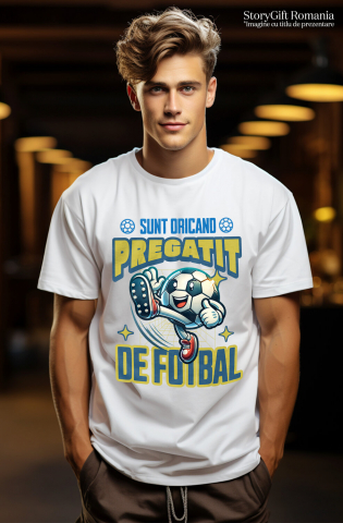 Tricou Femei, Barbati, Copii, Fata, Baiat, Unisex Personalizat Minge de Fotbal Veselă - Tricou Personalizat pentru Pasionații de Sport [1]