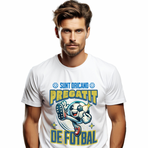 SPORT - Tricou Femei, Barbati, Copii, Fata, Baiat, Unisex Personalizat Minge de Fotbal Veselă - Tricou Personalizat pentru Pasionații de Sport