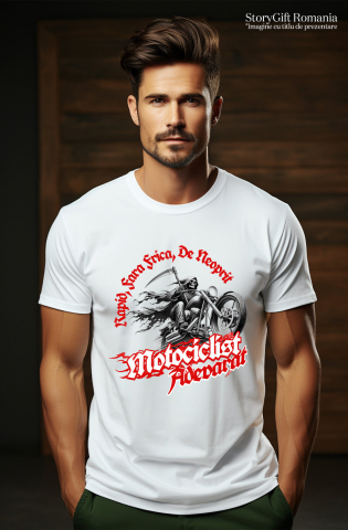Tricou Femei, Barbati, Copii, Fata, Baiat, Unisex Personalizat Moartea cu Coasa pe Motocicletă – Design Horror și Misterios [1]