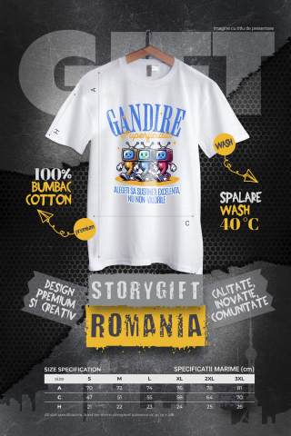 Tricou Femei, Barbati, Copii, Fata, Baiat, Unisex Personalizat Monitoare Colorate Vesele cu Text „Gândire Superficială Excelentă” – Cadouri Personalizate Amuzante pentru Familie și Prieteni [3]