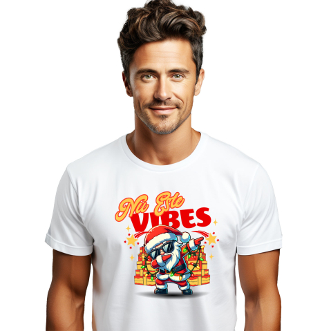 Craciun - Tricou Femei, Barbati, Copii, Fata, Baiat, Unisex Personalizat Moș Crăciun Cool cu Ochelari de Soare - Cadouri Colorate și Vibe-uri Pozitive