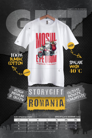Tricou Femei, Barbati, Copii, Fata, Baiat, Unisex Personalizat Moș Crăciun Cool Pe Motocicletă - Pregătește-te Pentru Cadouri De Crăciun [3]