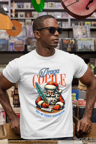 Tricou Femei, Barbati, Copii, Fata, Baiat, Unisex Personalizat Tricou Personalizat Crăciun – Moș Crăciun cu Listă și Mesaj Amuzant [1]