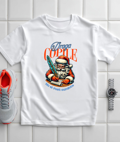 Tricou Femei, Barbati, Copii, Fata, Baiat, Unisex Personalizat Tricou Personalizat Crăciun – Moș Crăciun cu Listă și Mesaj Amuzant [2]