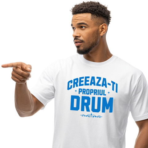 Citate - Tricou Femei, Barbati, Copii, Fata, Baiat, Unisex Personalizat Mesaj Motivațional „Creează-ți Propriul Drum” - Cadou Personalizat Self Care