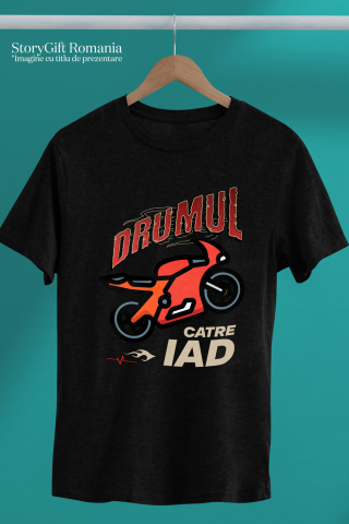 Tricou Femei, Barbati, Copii, Fata, Baiat, Unisex Personalizat Motocicletă Roșie – Viteză și Adrenalină pe Drumul Către Iad [2]