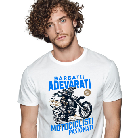 Motociclete - Tricou Femei, Barbati, Copii, Fata, Baiat, Unisex Personalizat Motociclist de Curse cu Cască și Eșarfă – Design pentru Pasionați