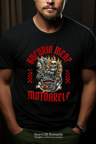 Tricou Femei, Barbati, Copii, Fata, Baiat, Unisex Personalizat Motor Puternic cu Craniu și Flăcări – Artă Mecanică și Viteză [1]