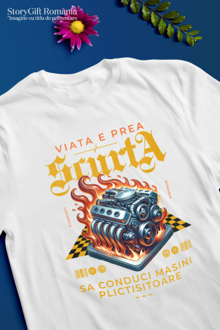 Tricou Femei, Barbati, Copii, Fata, Baiat, Unisex Personalizat Motor Incendiar – Viteză Extremă și Adrenalină în Curse Ilegale [2]