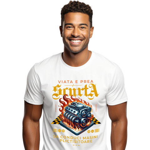 Tricou Femei, Barbati, Copii, Fata, Baiat, Unisex Personalizat Motor Incendiar – Viteză Extremă și Adrenalină în Curse Ilegale