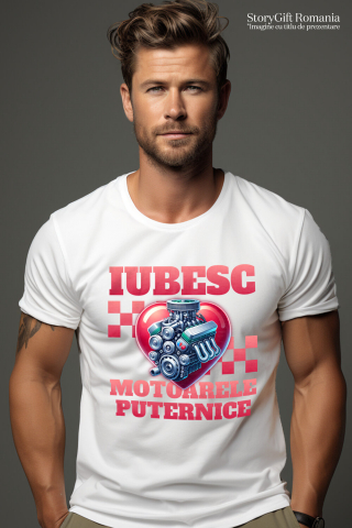Tricou Femei, Barbati, Copii, Fata, Baiat, Unisex Personalizat Motor Puternic și Mașină de Viteză – Adrenalină și Performanță [1]