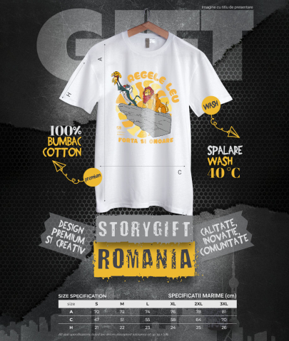 Tricou Barbati cu Musafa , Simba si Rafiki-povestea Familiei 100% Bumbac, Alb, L [3]