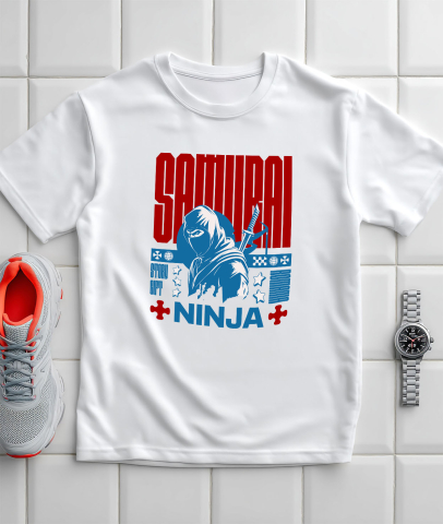 Tricou Femei, Barbati, Copii, Fata, Baiat, Unisex Personalizat Cadouri personalizate – Ninja cu cagula și sabie, inspirat din filme cu spioni [2]