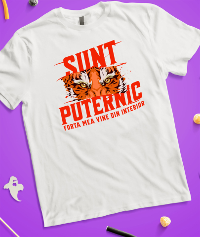 Tricou Femei, Barbati, Copii, Fata, Baiat, Unisex Personalizat „Portret Tigru Furios cu Mesaj Motivațional – Cadou Personalizat Putere și Forță Interioară” [2]