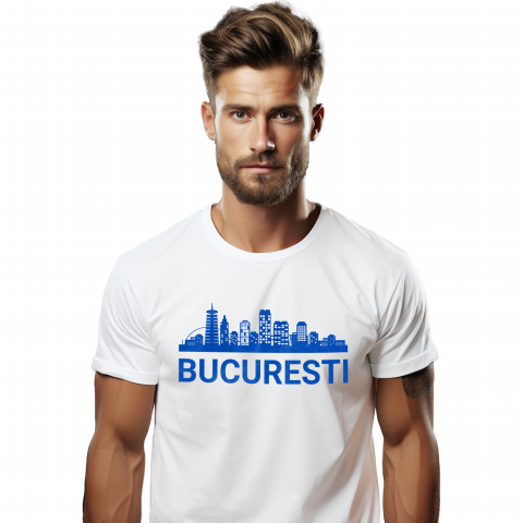 MIXED - Tricou Femei, Barbati, Copii, Fata, Baiat, Unisex Personalizat Orașul București - Clădiri Înalte și Atracții Turistice de Neratat
