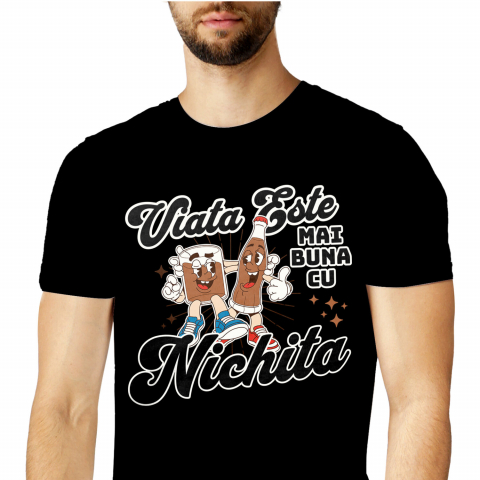 PRIETENI - Tricou Femei, Barbati, Copii, Fata, Baiat, Unisex Personalizat Cadouri personalizate pentru prieteni – Pahar de cola și sticla de cola cu text personalizat