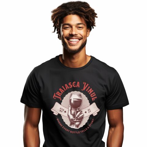 bauturi - Tricou Femei, Barbati, Copii, Fata, Baiat, Unisex Personalizat „Pahar de Vin cu Picior - Cadou Personalizat pentru Iubitorii de Vin”